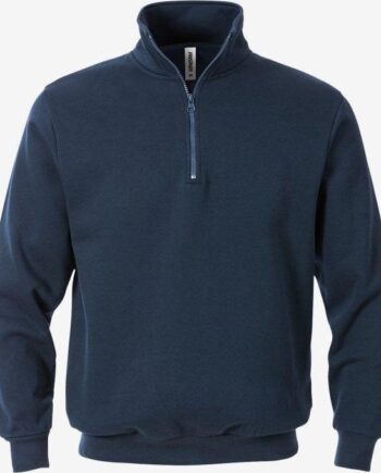 Kansas Acode Sweatee Shirt Kort Lynlås 116774 Mørk Marine Sweatee Shirt Helårs Vis - Kansas Shirt  - 7322302716544