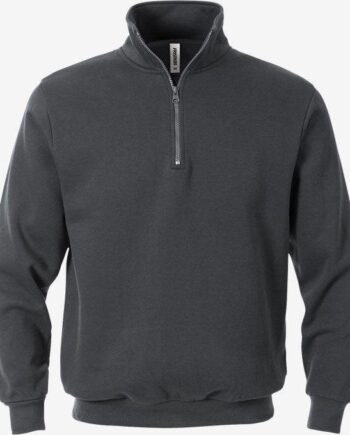 Kansas Acode Sweatee Shirt Kort Lynlås 116774 Mørkegrå Sweatee Shirt Helårs Vis - Kansas Shirt  - 7322302543249