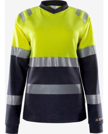 Kansas Flamestat High Vis LangÆrmet Shirt Dame 7108 Tfl Gul Mari Shirts 129521 171 Beklædning - Kansas Shirt  - 7322303183550