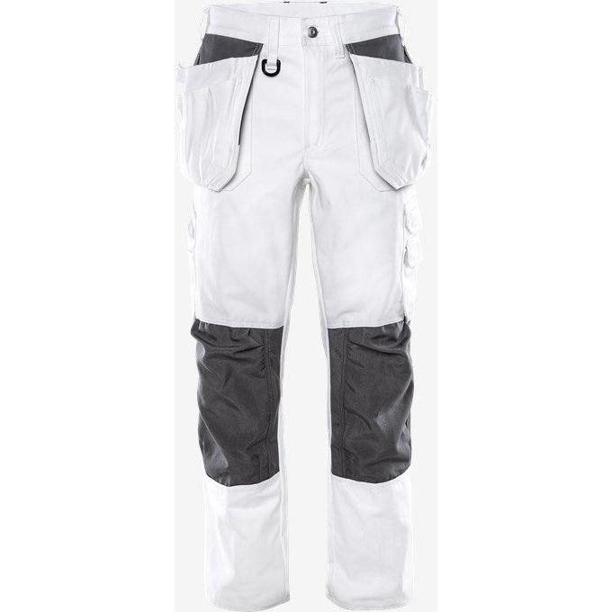 Hvid Kansas Håndværker Bomuld Bukser 258 C146 Bukser 124292 896 Bukser - Kansas Jeans  - 7322301569684