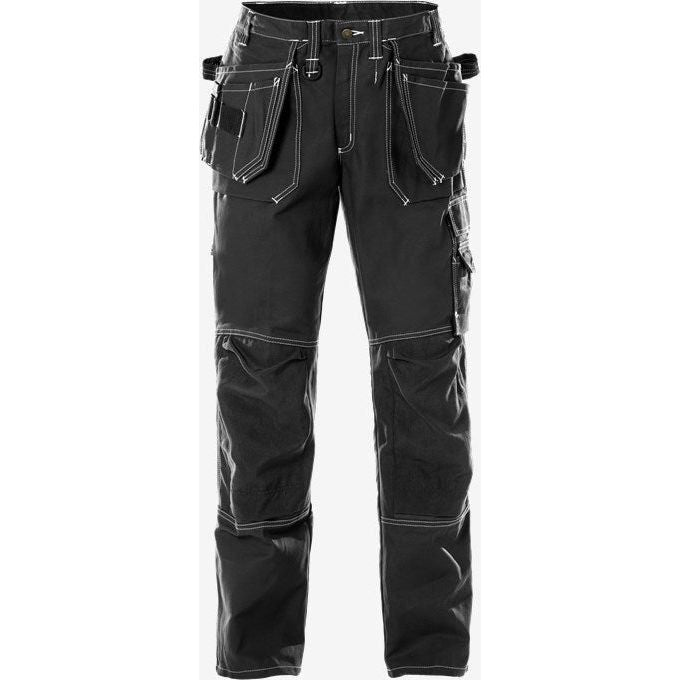 Sort Kansas Håndværker Bomuld Bukser Dame 253k Bukser Bukser Discount - Kansas Jeans  - 7322301591029