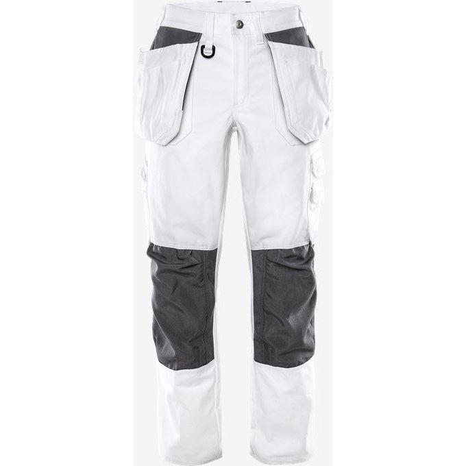 Hvid Kansas Håndværker Bomuld Bukser Dame 259 Bukser 124292 896 Dame - Kansas Jeans  - 7322301590688