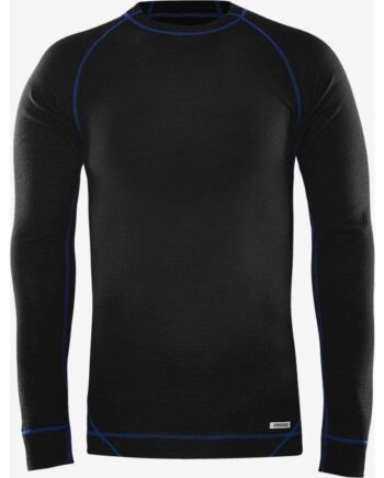Sort Kansas Merinould Shirt Lang Ærme 7517 Undertøj Discount Iso 20471 - Kansas Shirt  - 7322302723108