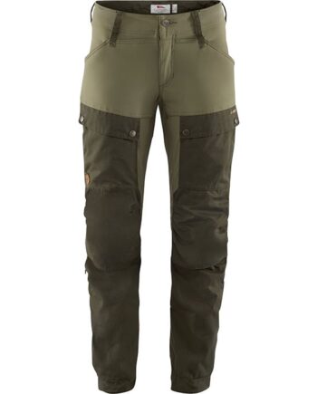 Grøn Fjallraven Keb Bukser Dame Kort Deep Forest Laurel Green Dametøj - Fjällräven Jeans  - 7323450503369