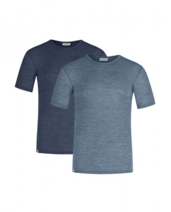 Kortærmet Shirt Til Herre 100 Merino Uld Pak Navy Blue - Byhappyme Shirt  - 5715701011778