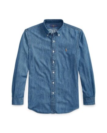 2XL Custom Fit Denim Shirt - Ralph Lauren Shirt  - 3615739473635