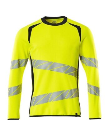 Mascot Accel Safe Sweatee Shirt Moderne Pasform 19084 781 Vis Gul Mørk Marine Sweatee Shirt Discount Fjernlager - Mascot Shirt  - 5711074804474