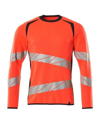 Mascot Accel Safe Sweatee Shirt Moderne Pasform 19084 781 Vis Rød Mørk Marine Sweatee Shirt Discount Fjernlager - Mascot Shirt  - 5711074805075