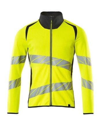 Mascot Accelerate Safe Sweatee Shirt Med Lynlås Moderne Pasform 19184 781 Vis Vis Gul Mørk Marine Sweatee Shirt Discount Herre - Mascot Shirt  - 5711074844340