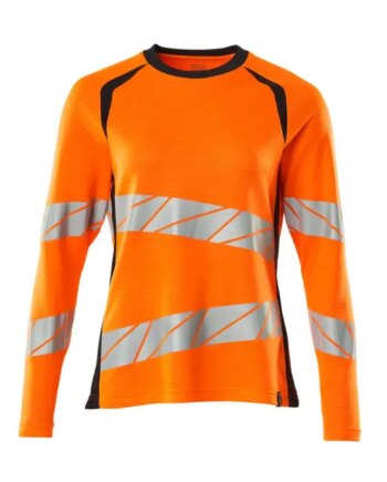 Mascot Accelerate Safe Shirt Langærmet 19091 771 Dame Vis Orange Mørk Marine - Mascot Shirt  - 5711074802289