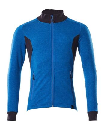 Mascot Accelerate Sweatee Shirt Med Lynlås Moderne Pasform 18484 962 01091 Azurblå Mørk Marine Sweatee Shirt Herre Moderne Pasform - Mascot Shirt  - 5711074735709