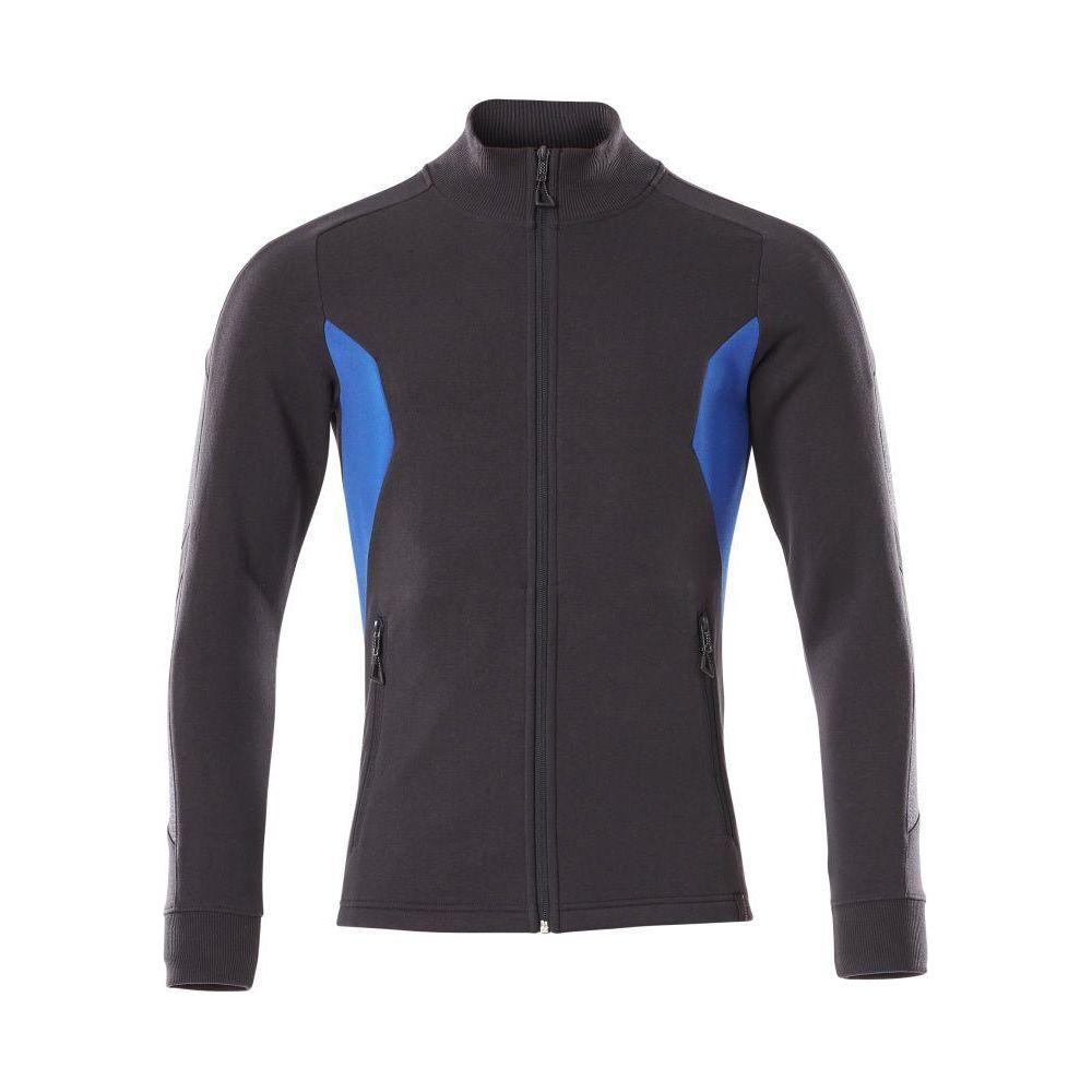 Mascot Accelerate Sweatee Shirt Med Lynlås Moderne Pasform 18484 962 01091 Mørk Marine Azurblå Sweatee Shirt Herre Moderne Pasform - Mascot Shirt - 5711074752676