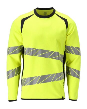 Mascot Multisafe Sweatee Shirt Moderne Pasform 21384 337 17010 Vis Gul Mørk Marine Sweatee Shirt 13758 Upf Iec 61482 - Mascot Shirt  - 5711074920150