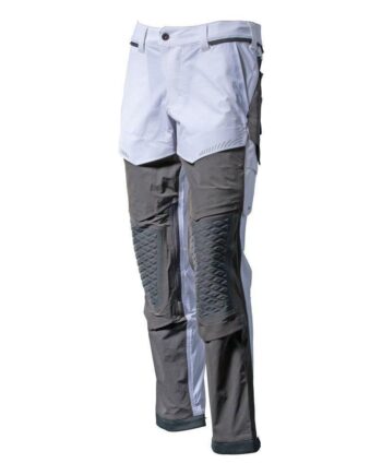Hvid Mascot Customized Arbejdsbukser Med Knælommer 22079 605 Stengrå 82c42 Bukser Baglomme Bukser - Mascot Jeans  - 5715411014885