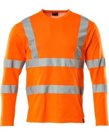 Mascot Safe Classic Shirt Hals Langærmet Shirt 18281 995 Vis Orange Shirts 13758 Upf Herre - Mascot Shirt  - 5711074632589