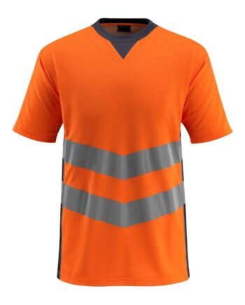 Mascot Safe Supreme Sandwell Shirt 50127 933 Vis Orange Mørk Marine Shirts Iso 20471 Klasse Vis - Mascot Shirt  - 5711074317493