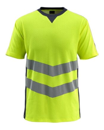 Mascot Safe Supreme Sandwell Shirt 50127 933 Vis Gul Mørk Marine Shirts Iso 20471 Klasse Vis - Mascot Shirt  - 5711074317974
