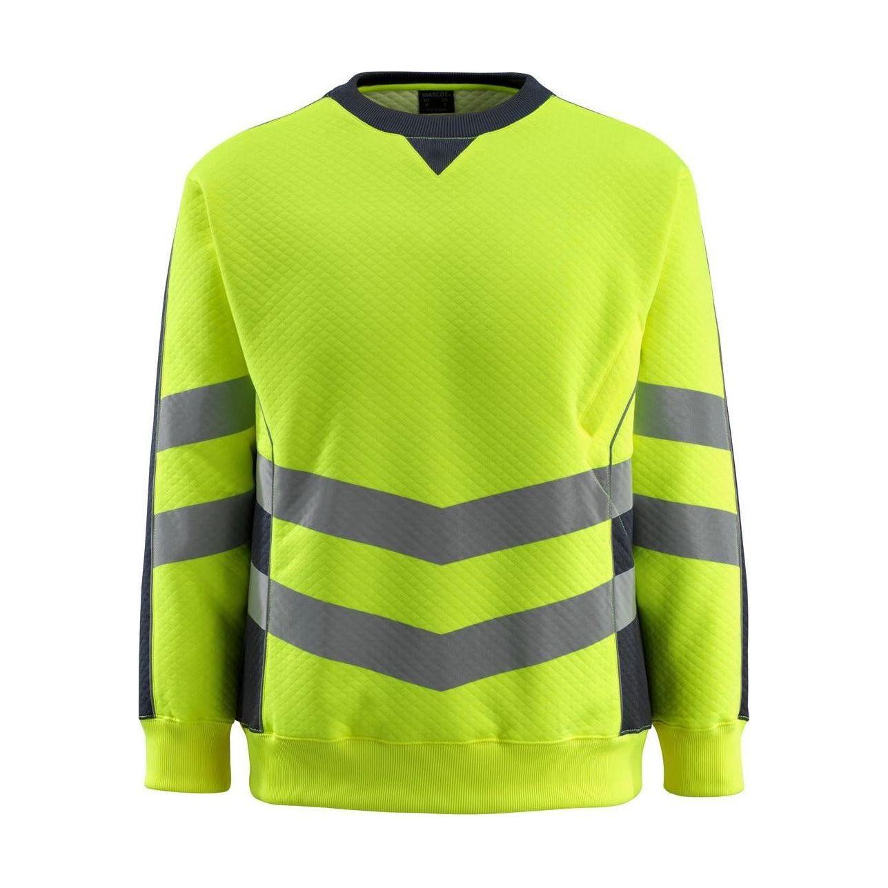 Mascot Safe Supreme Wigton Sweatee Shirt 50126 932 Vis Gul Mørk Marine Sweatee Shirt Herre Mascot - Mascot Shirt - 5711074316854