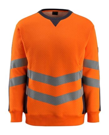 Mascot Safe Supreme Wigton Sweatee Shirt 50126 932 Vis Orange Mørk Marine Sweatee Shirt Herre Mascot - Mascot Shirt  - 5711074316373