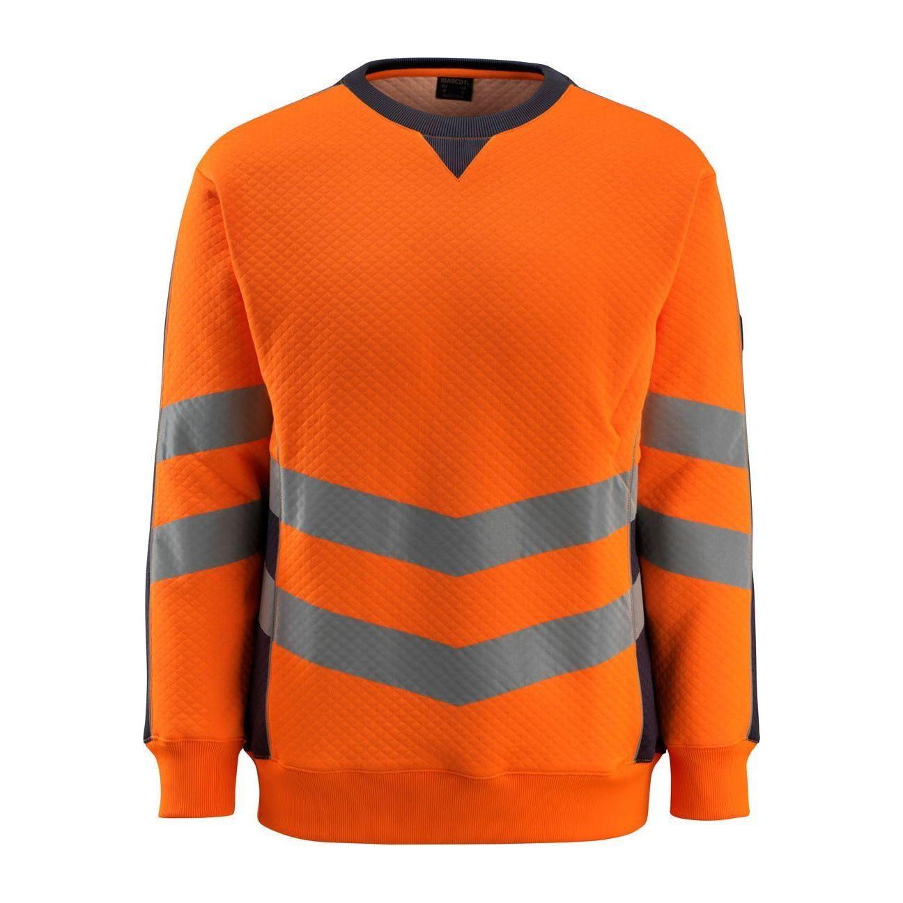 Mascot Safe Supreme Wigton Sweatee Shirt 50126 932 Vis Orange Mørk Marine Sweatee Shirt Herre Mascot - Mascot Shirt - 5711074316373