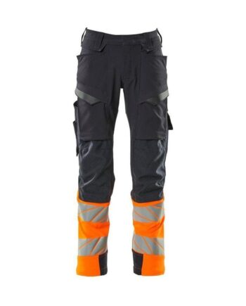 Mascotaccelerate Safe Bukser Knælommer Full Stretch 19179 511 01014 Mørk Marine Vis Orange Mørk Marine Vis Orange 82c44 Bukser Baglomme Bukser - Mascot Jeans  - 5711074800414