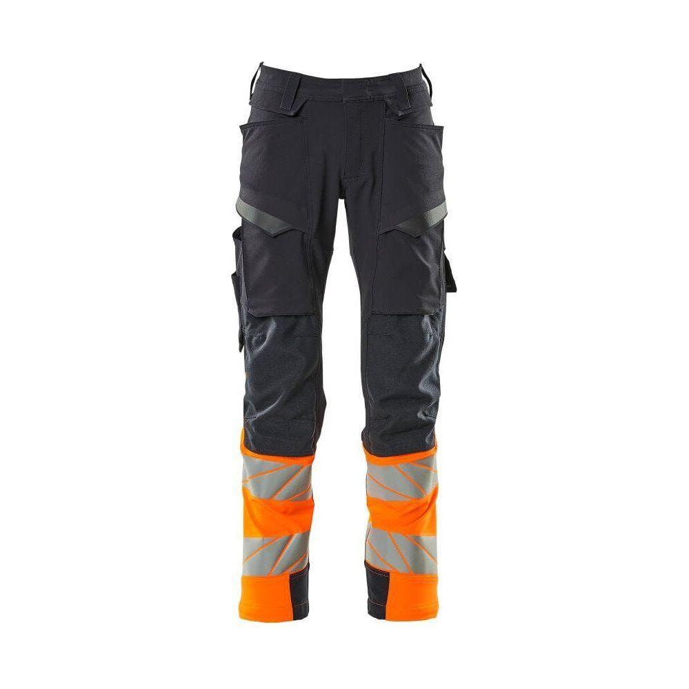 Mascotaccelerate Safe Bukser Knælommer Full Stretch 19179 511 01014 Mørk Marine Vis Orange Mørk Marine Vis Orange 82c44 Bukser Baglomme Bukser - Mascot Jeans - 5711074800414