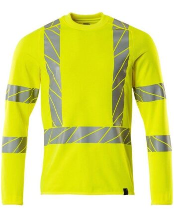 Mascotaccelerate Safe Sweatee Shirt Moderne Pasform 22184 781 Vis Gul Sweatee Shirt Dame Iso 20471 Klasse - Mascot Shirt  - 5711074990047