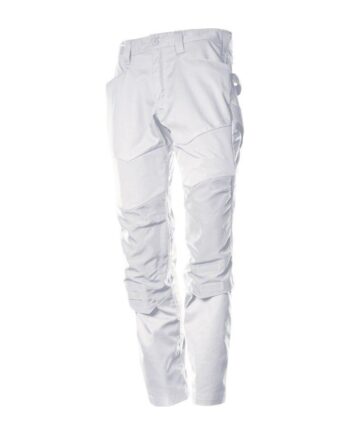 Hvid Mascotcustomized Arbejdsbukser Med Knælommer 22479 230 82c42 Bukser Baglomme Bukser - Mascot Jeans  - 5715411038195