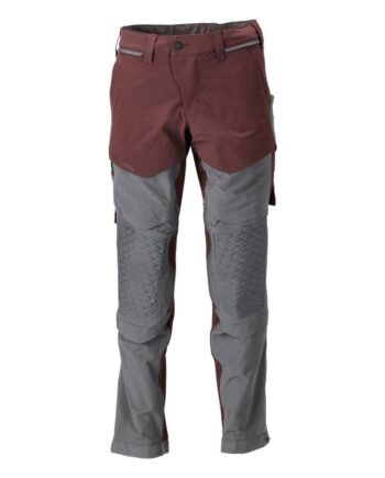 Mascotcustomized Bukser Knælommer Stretch 22279 605 2289 Bordeaux Stengrå 82c42 Bukser Baglomme Bukser - Mascot Jeans  - 5715411011709