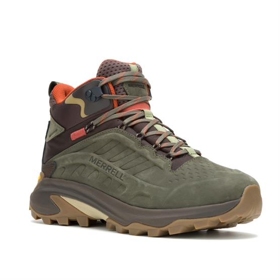 Merrell Mens Moab Speed Ltr Mid Olive - Merrell SkoSneaksers - 195020347133