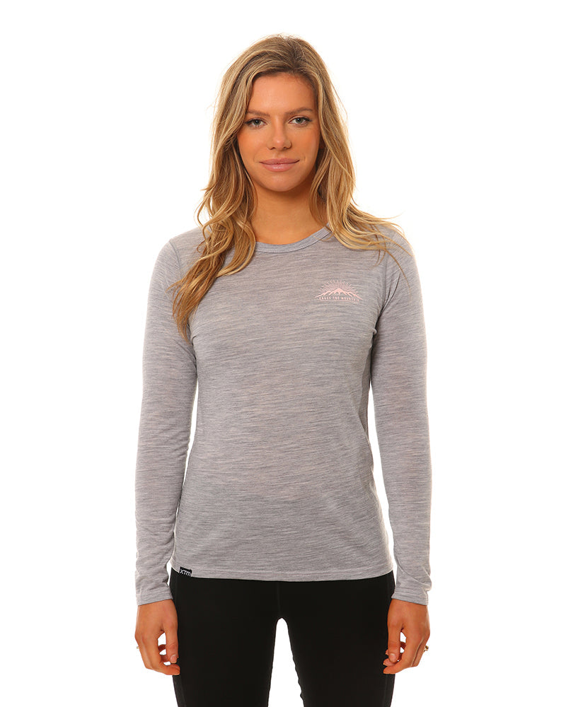 Merinould Langærmet Shirt Til Dame Grå Xtm Performance - Xtm Performance Shirt