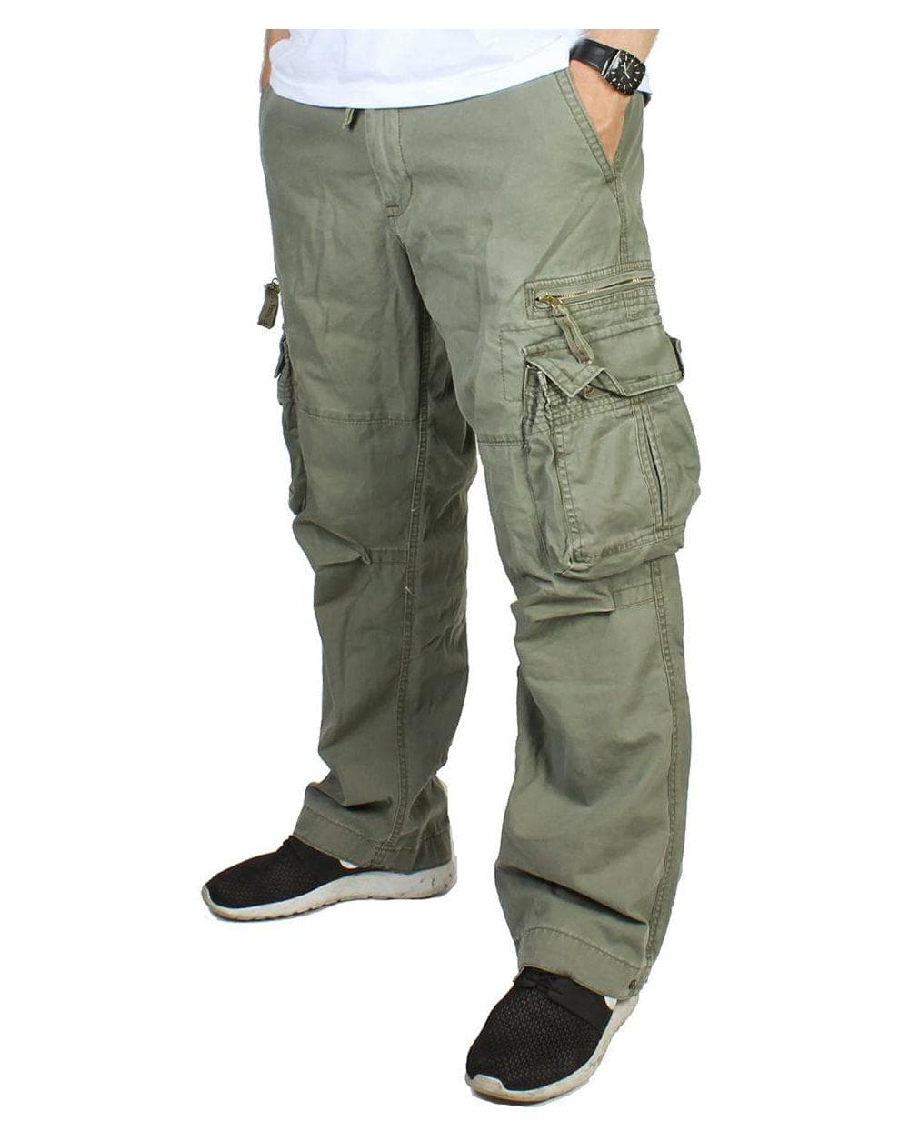 Olive Molecule Ankle Busters Cargobukser N Large W36 - Molecule Jeans - 5740032902525