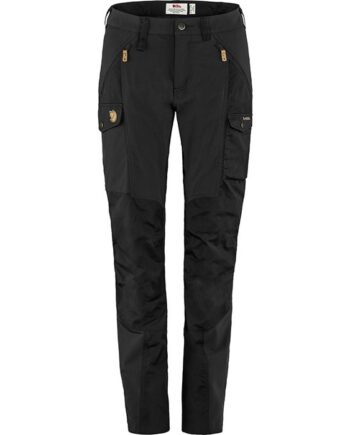Sort Fjallraven Nikka Trousers Curved Black Bukser - Fjällräven Jeans  - 7323450105914