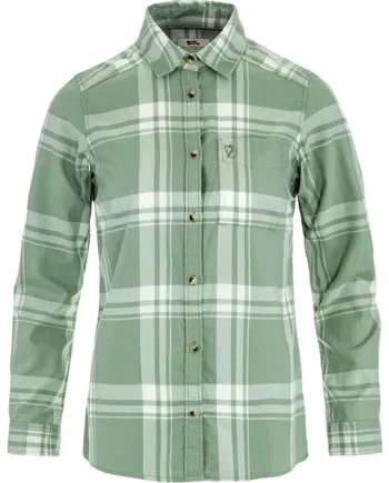 Grøn Fjallraven Vik Lite Flannel Shirt Misty Green Eggshell Skjorter - Fjällräven Shirt  - 7323451153426