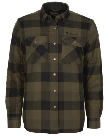 Sort Pinewood Canada Classic Shirt Green Black - Pinewood Shirt  - 7331090397293