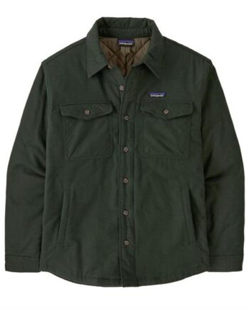 Grøn Patagonia Mens Insulated Fjord Flannel Shirt Old Growth Green - Patagonia Shirt  - 198077459569