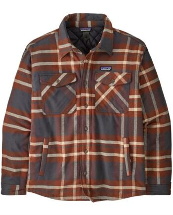Sort Patagonia Mens Insulated Fjord Flannel Shirt Ashore Ink Black - Patagonia Shirt  - 198077196488