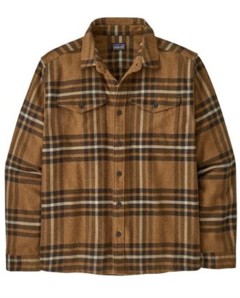 Patagonia Mens Fjord Flannel Shirt Catch Deer Brown - Patagonia Shirt  - 198077239406