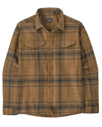 Patagonia Mens Fjord Flannel Shirt Dissolve Slab Khaki - Patagonia Shirt  - 199346528450