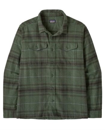 Grøn Patagonia Mens Fjord Flannel Shirt Dissolve Treeline Green - Patagonia Shirt  - 199346528696