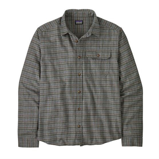 Patagonia Mens Fjord Flannel Shirt Tracks Thermal Blue - Patagonia Shirt - 196924481695