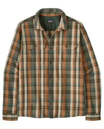 Grøn Patagonia Mens Fjord Loft Shirt Fall Line Canopy Green - Patagonia Shirt  - 199346528573