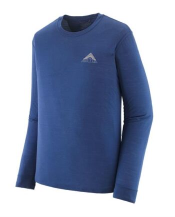 Patagonia Mens Cap Cool Merino Blend Shirt Clement Blue - Patagonia Shirt  - 198077171133