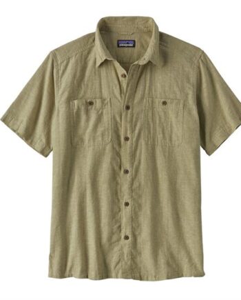 Grøn Patagonia Mens Back Step Shirt Swell Dobby Buckhorn Green - Patagonia Shirt  - 196924208391