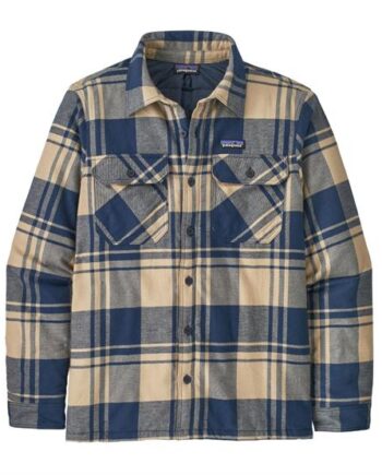 Patagonia Mens Ins Cotton Fjord Flannel Shirt Live Oak Oar Tan - Patagonia Shirt  - 195699143081