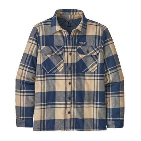 Patagonia Mens Ins Cotton Fjord Flannel Shirt Live Oak Oar Tan - Patagonia Shirt - 195699143081