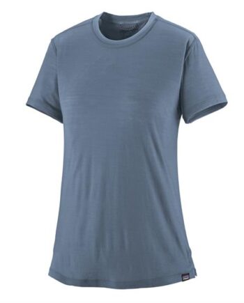 Patagonia Womens Cap Cool Merino Blend Shirt Light Plume Grey - Patagonia Shirt  - 194187972196