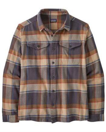Patagonia Mens Fjord Flannel Shirt Sunrise Ridge Forge Grey - Patagonia Shirt  - 196924486362