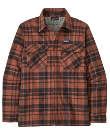 Patagonia Mens Ins Cotton Fjord Flannel Shirt Ice Caps Burl Red - Patagonia Shirt  - 195699991002