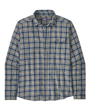 Patagonia Mens Cic Fjord Flannel Shirt Squared Blue - Patagonia Shirt  - 195699482166